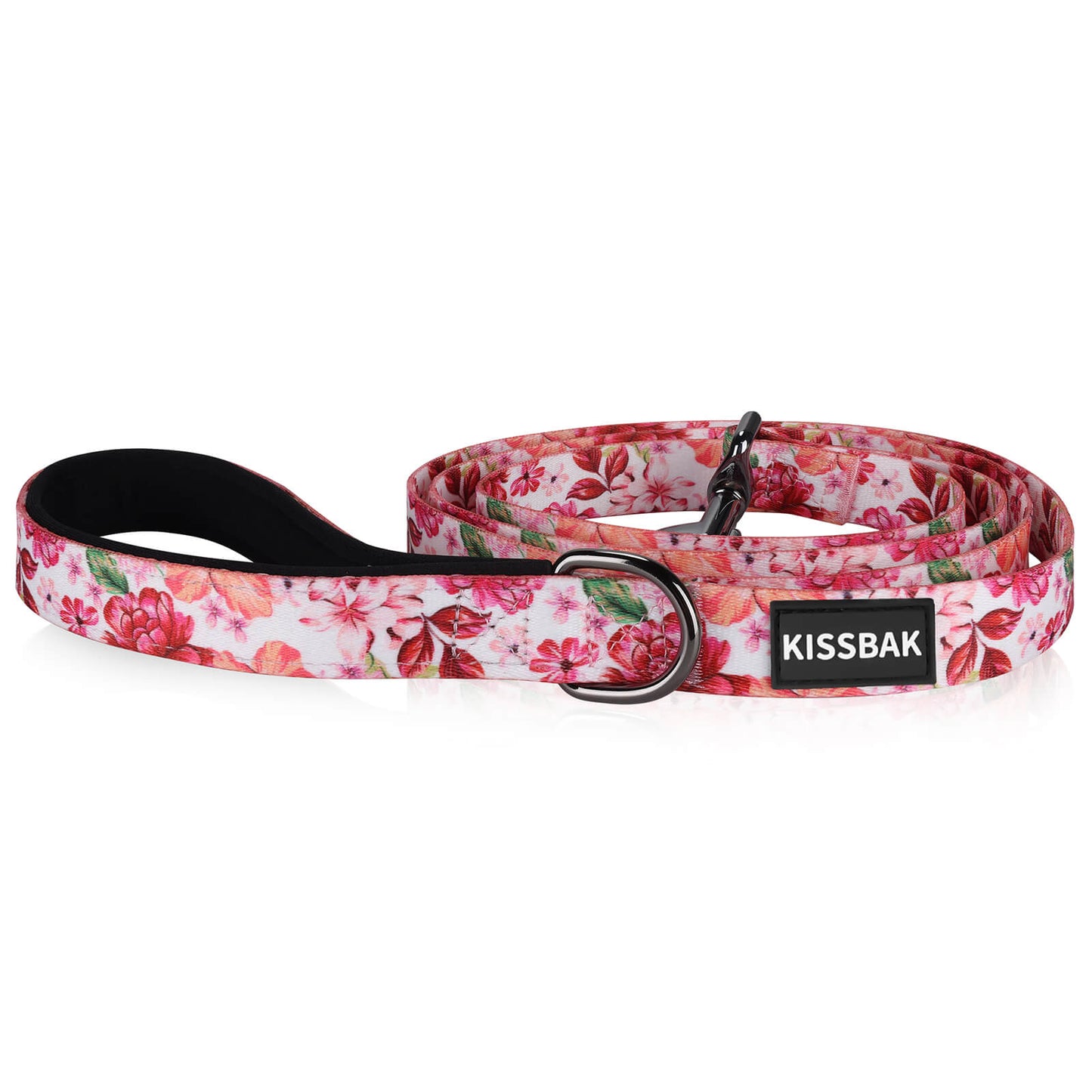 KISSBAK Dog Leash for Small-Medium-Large Dogs - Comfortable Padded Handles,Premium Floral Sunflower Dog Training Leash,Walking Lead for Dogs Pink Poeny