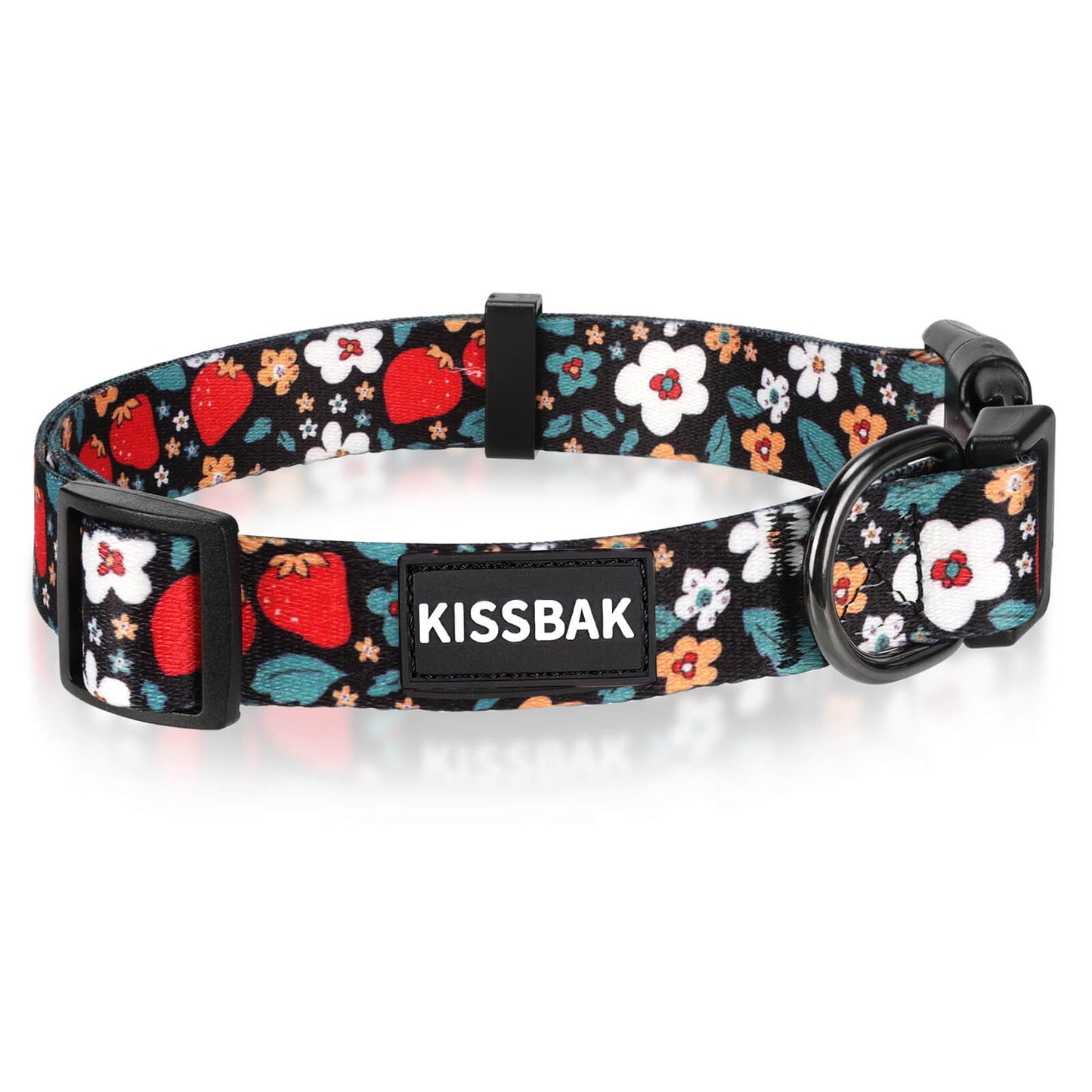 KISSBAK Dog Collar for Small-Medium-Large Dogs - Special Design Cute Girl Dog Pet Collar Soft Adjustable Fancy Floral Girl Puppy Dog Collars Strawberry