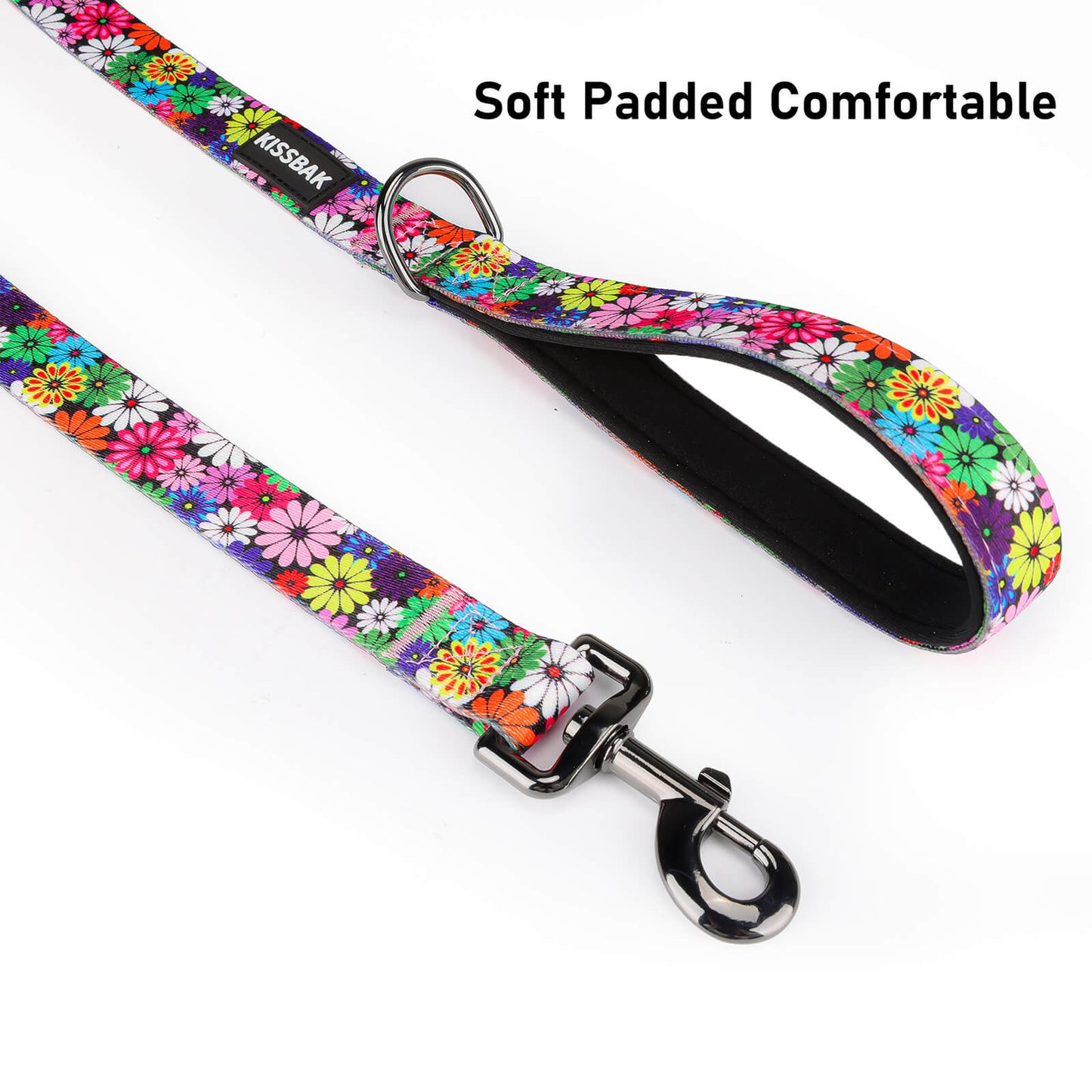 KISSBAK Dog Leash for Small-Medium-Large Dogs - Comfortable Padded Handles,Premium Floral Sunflower Dog Training Leash,Walking Lead for Dogs Sunflower